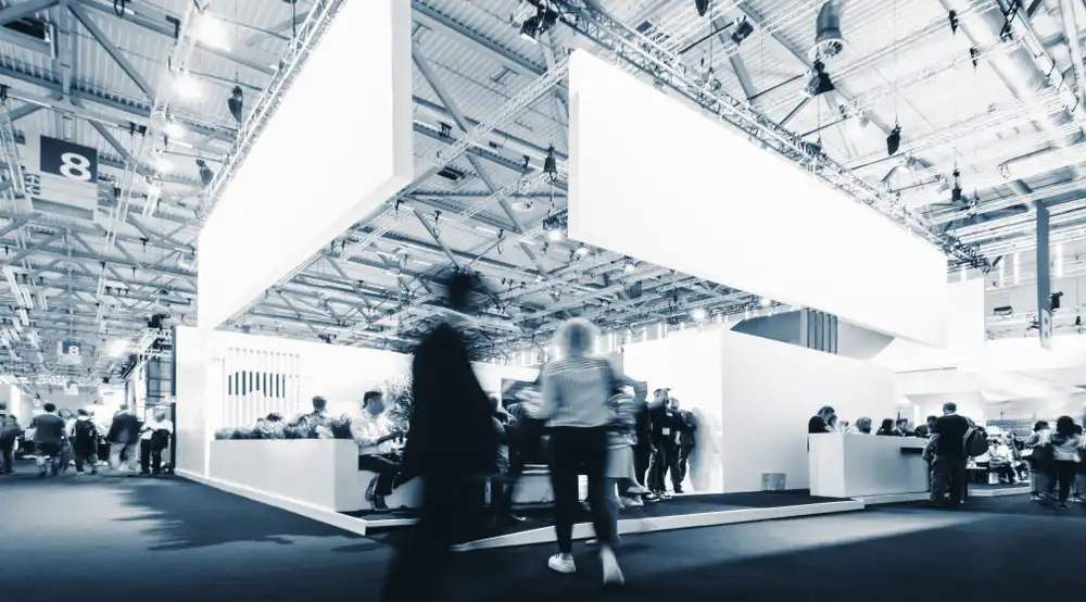 Visitors on the AIDC² Expo show floor