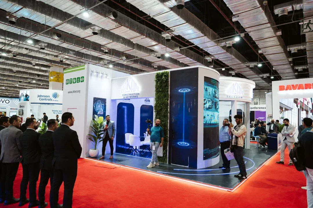The ALKAN CIT booth making a strong visual impact at the event.