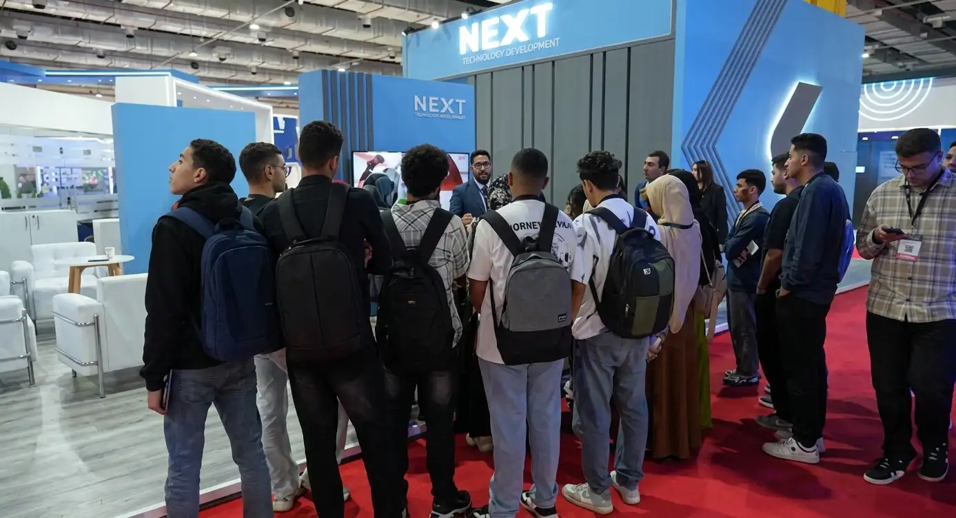 Students visiting the Next Technology Development stand at AIDC² Expo 2025