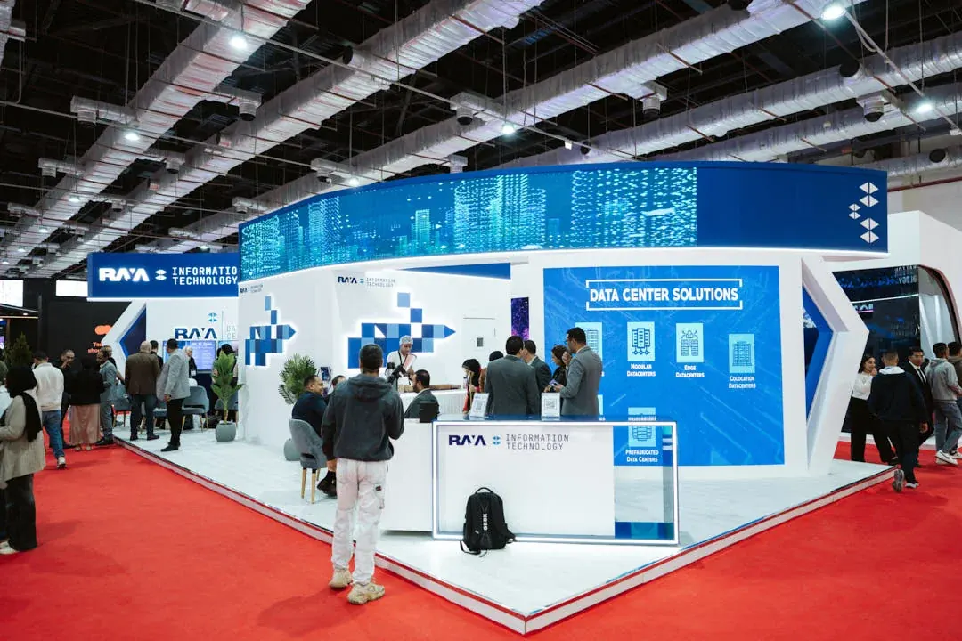 The RAYA booth stands out with refined design and a polished, high-end showcase.