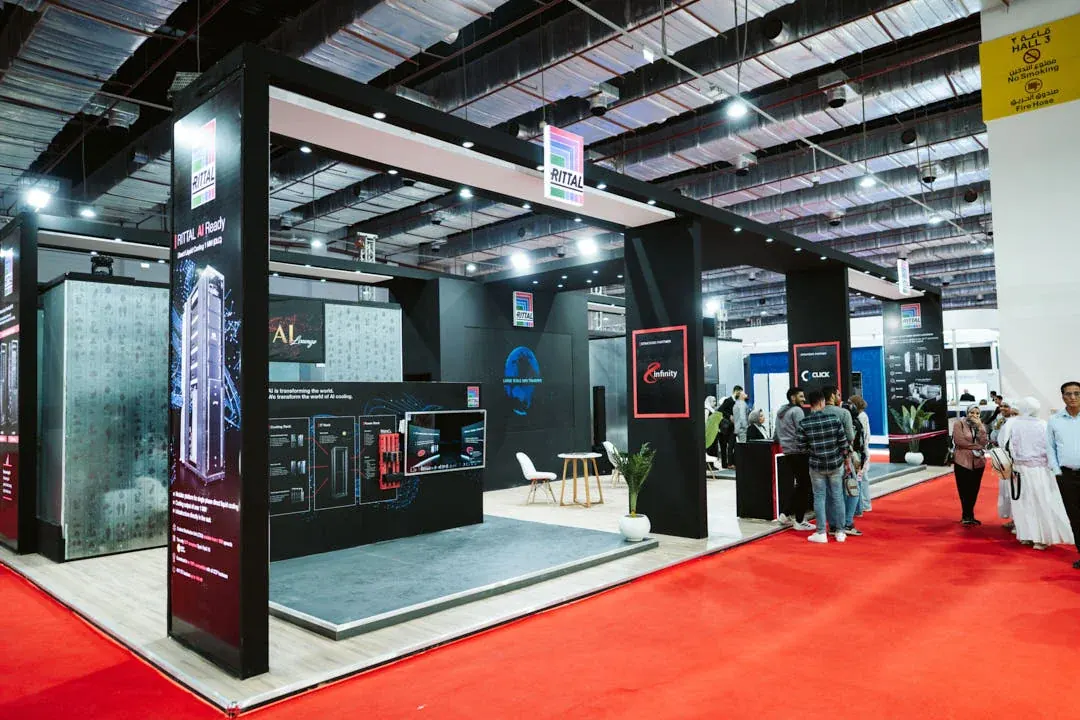 The Rittal exhibition booth reflects professionalism, precision, and industry leadership.