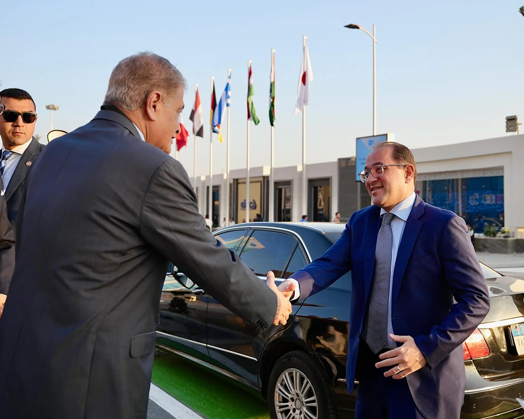 A guest welcomed on arrival at the Egypt International Exhibition Center, AIDC² Expo 2025