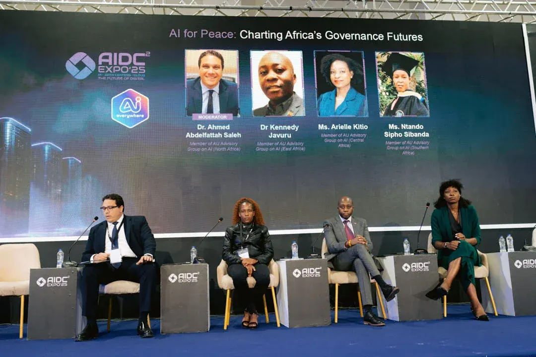 The AI for Peace: Charting Africa's Governance Futures panel at AIDC² Expo 2025