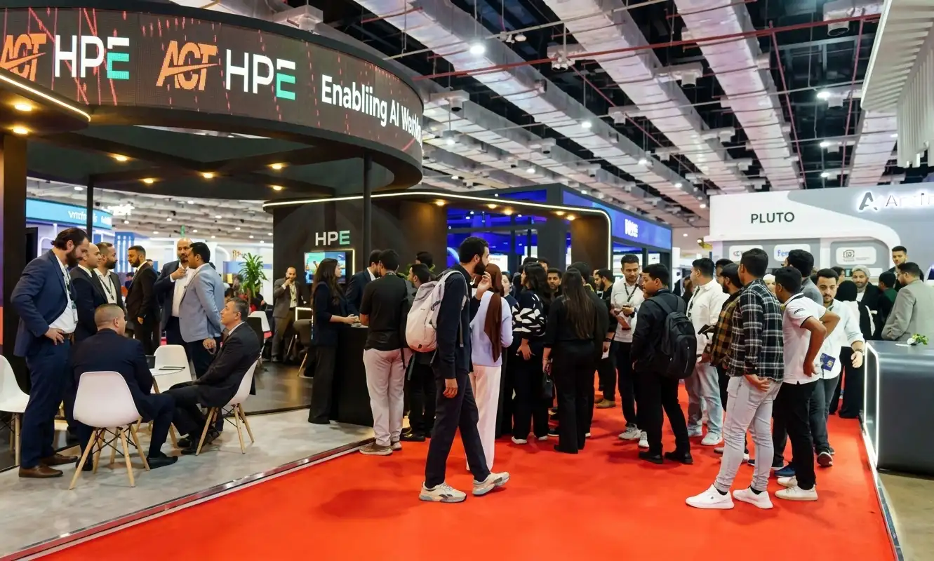 The HPE stand at AIDC² Expo 2025